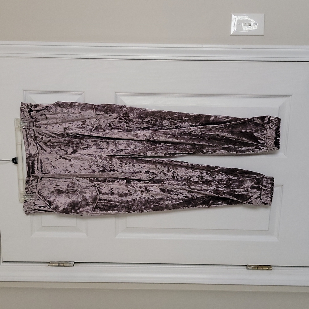 Crushed Velvet Mocha Joggers